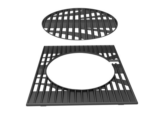 Culinary Modular Basis - Gusseiserner  Grillrost mit herausnehmbarem Einsatz