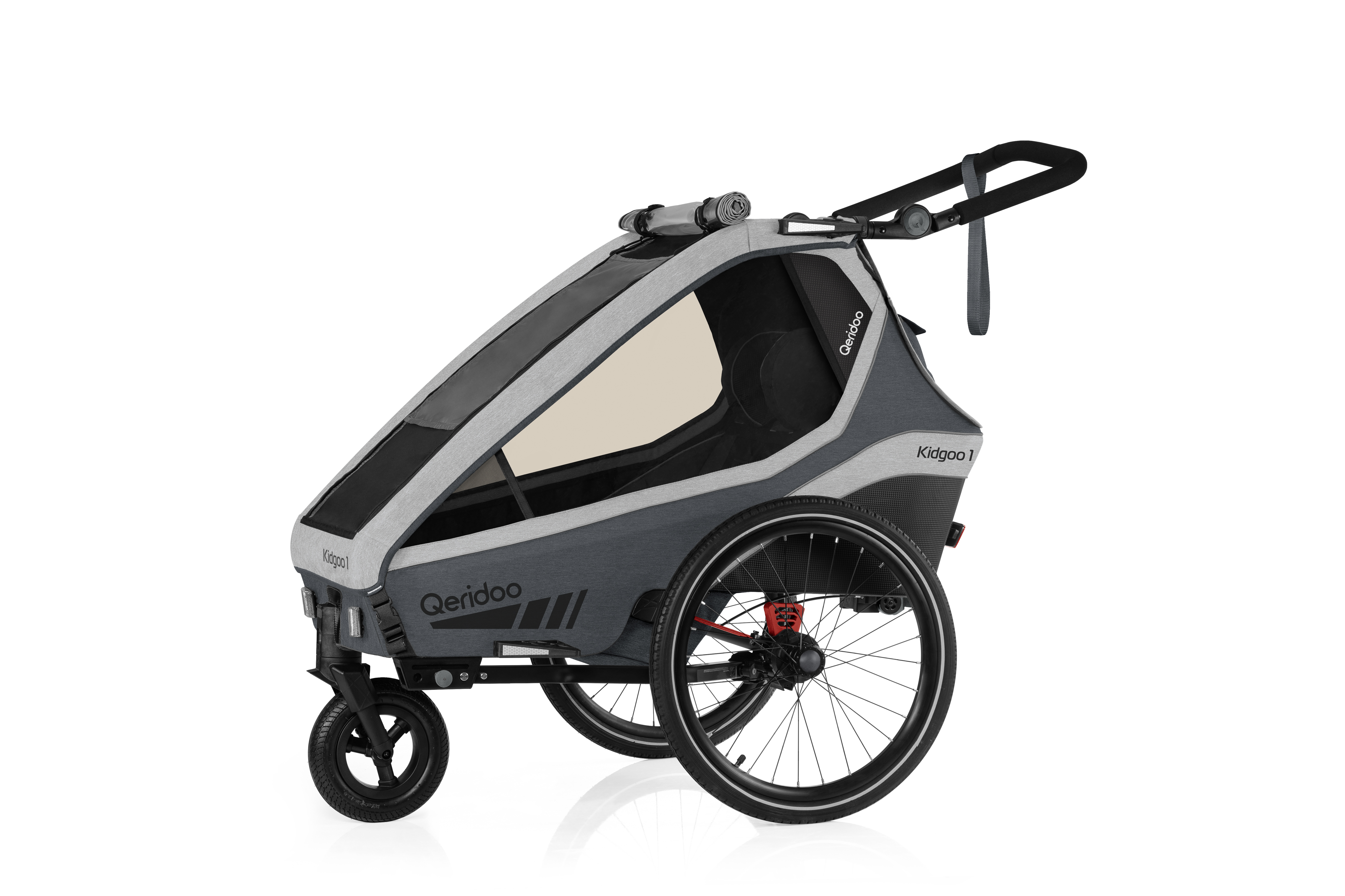 Kidgoo 1 - Fahrradanhänger - Steel Grey