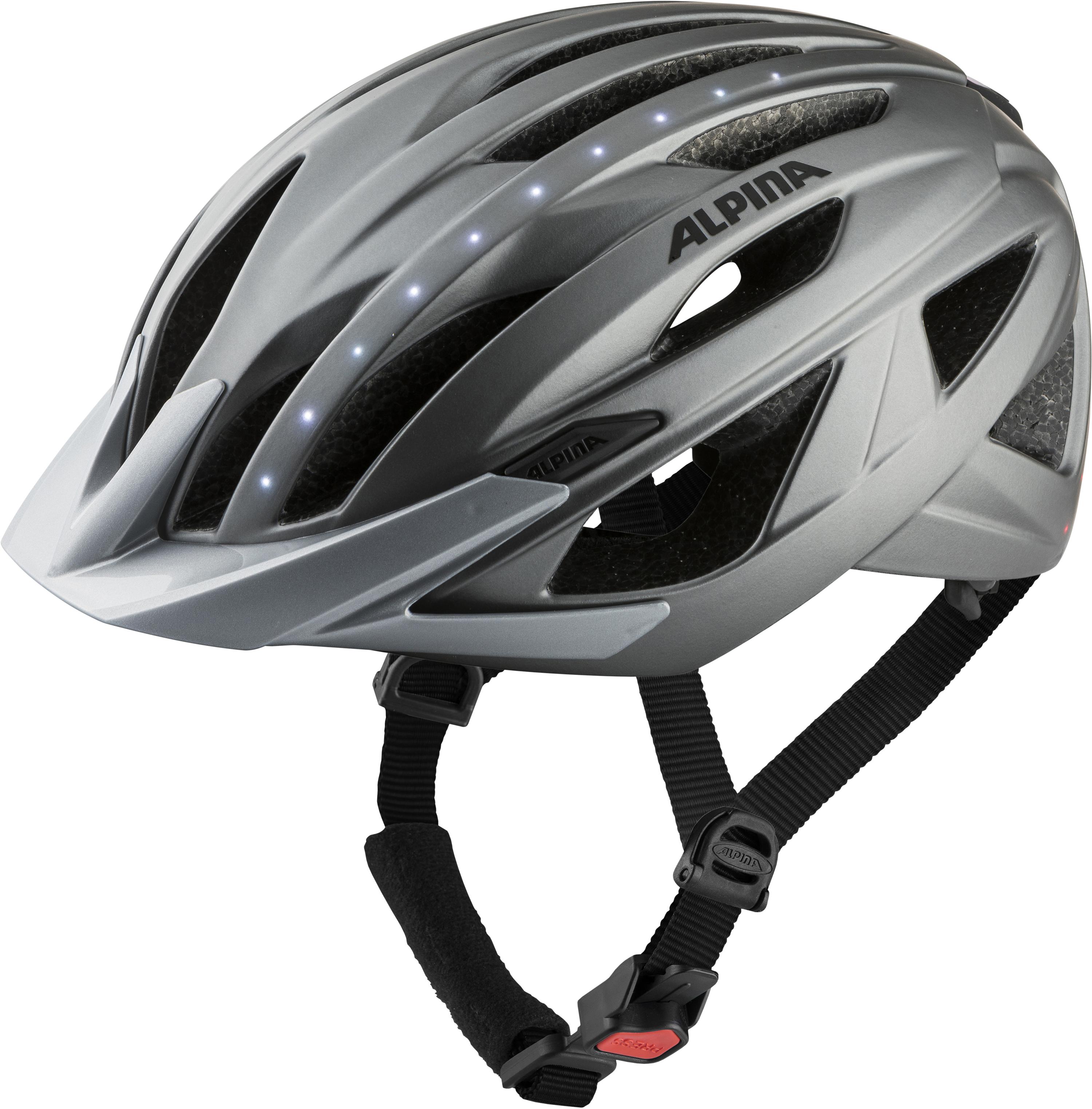 Fahrradhelm HAGA LED Gr. 58-63 cm Kopfumfang - black matt 