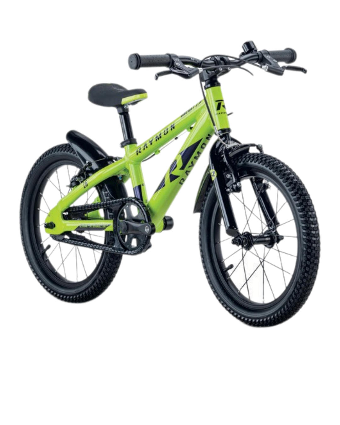 OneRay 1.0 16" Kinderfahrrad lime/purple metallic