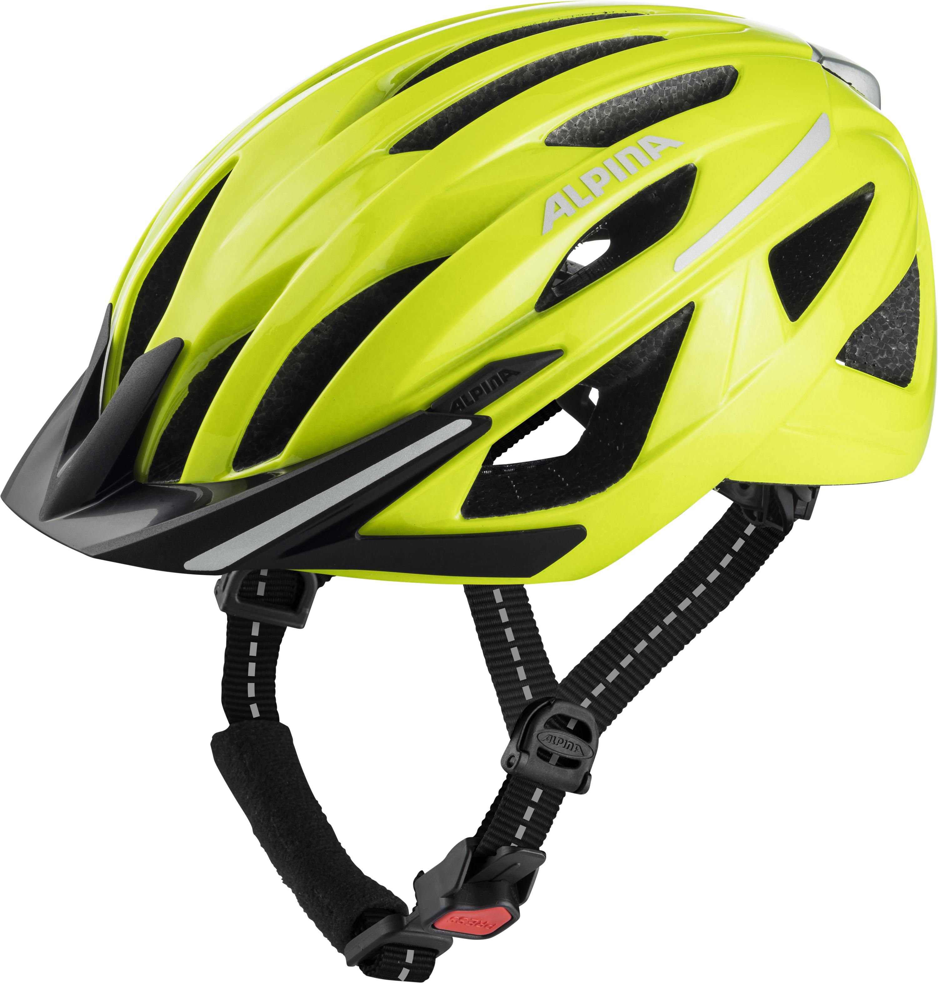 Fahrradhelm HAGA Gr. 58-63 cm Kopfumfang - be visible gloss