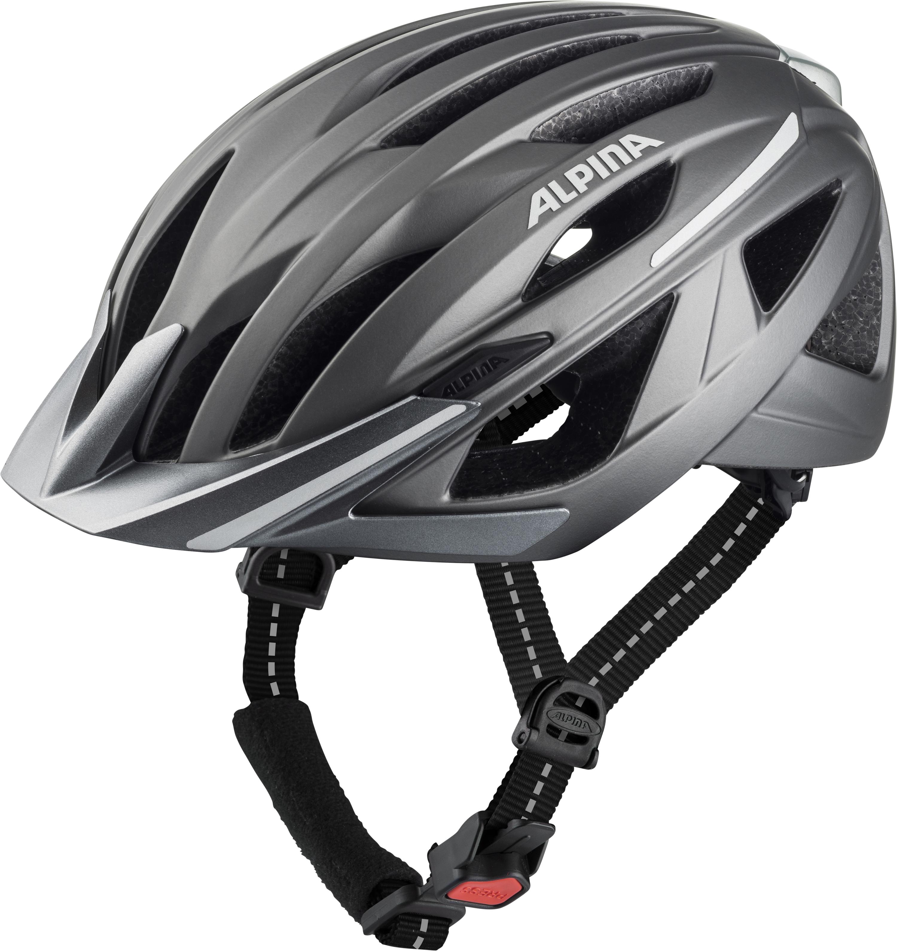 Fahrradhelm HAGA Gr. 55-59 cm Kopfumfang - darksilver matt