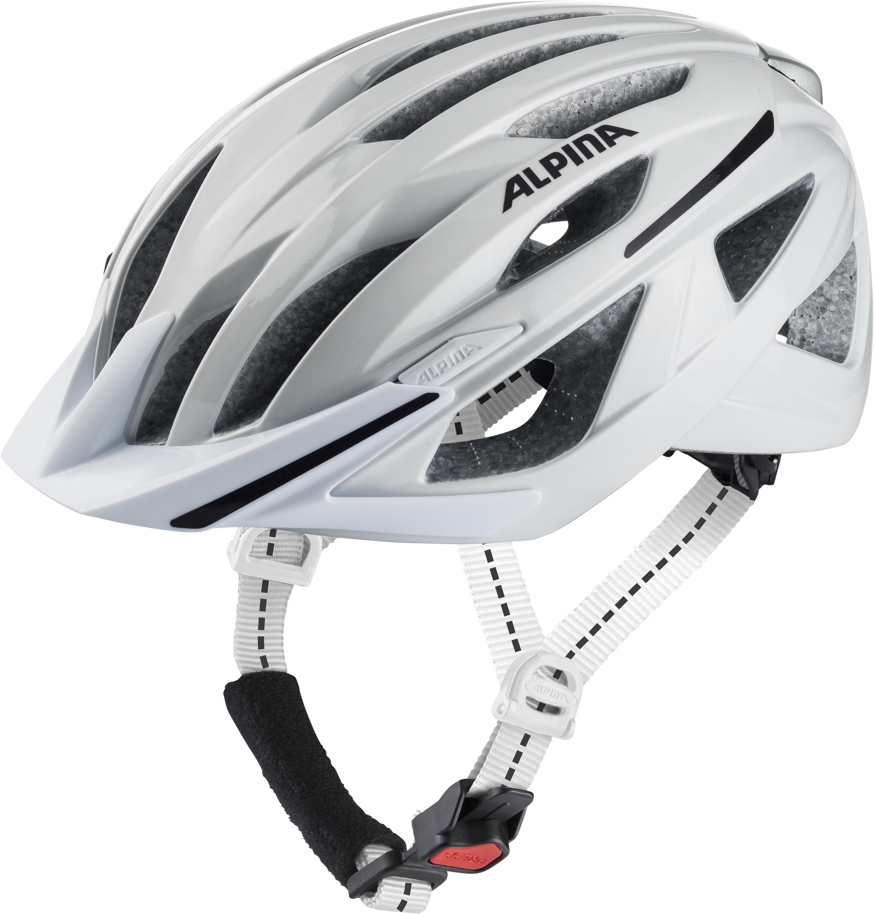 Fahrradhelm HAGA Gr. 55-59 cm Kopfumfang - white gloss