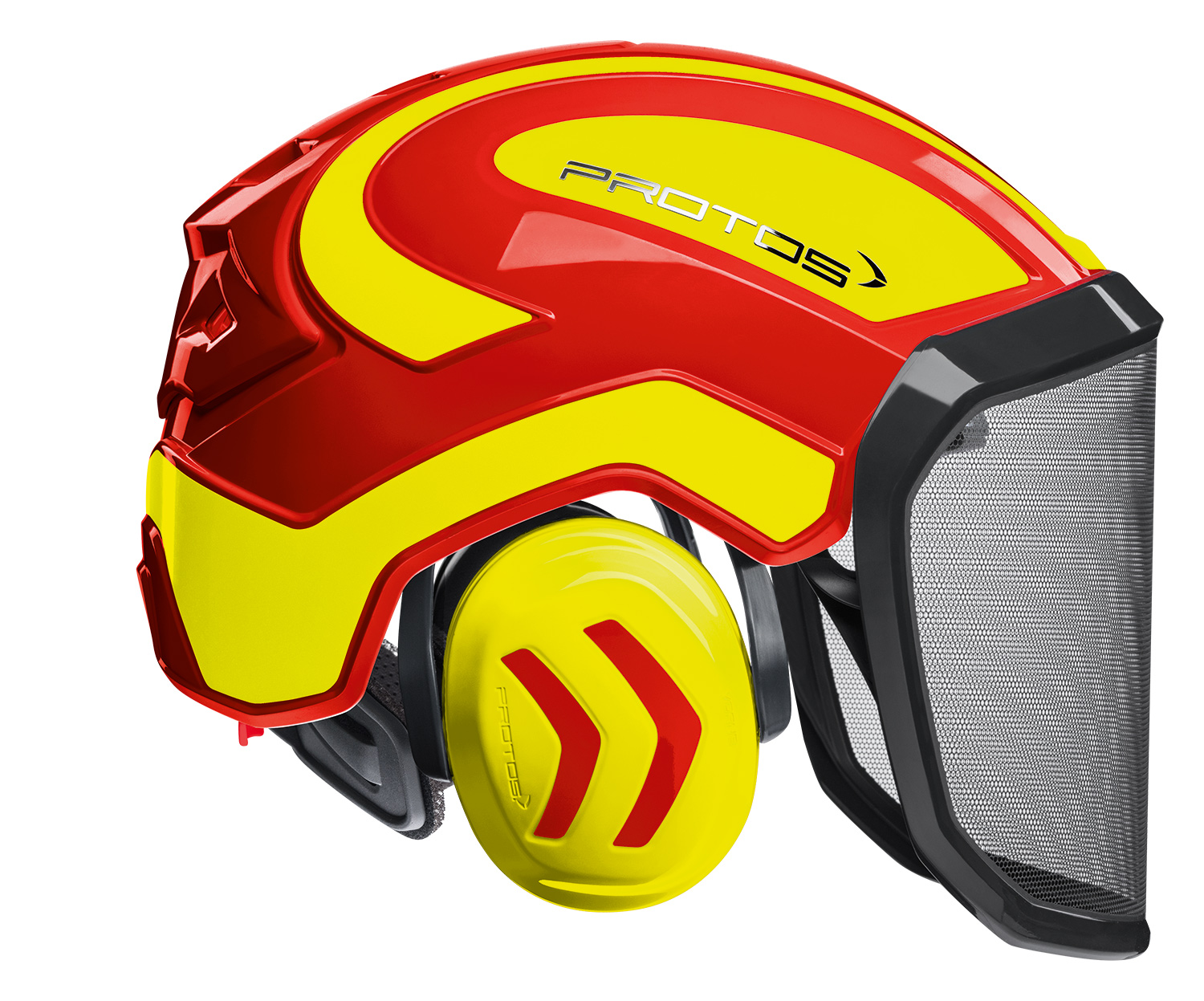 Forest Forsthelm rot/neongelb Forest Forsthelm rot/neongelb